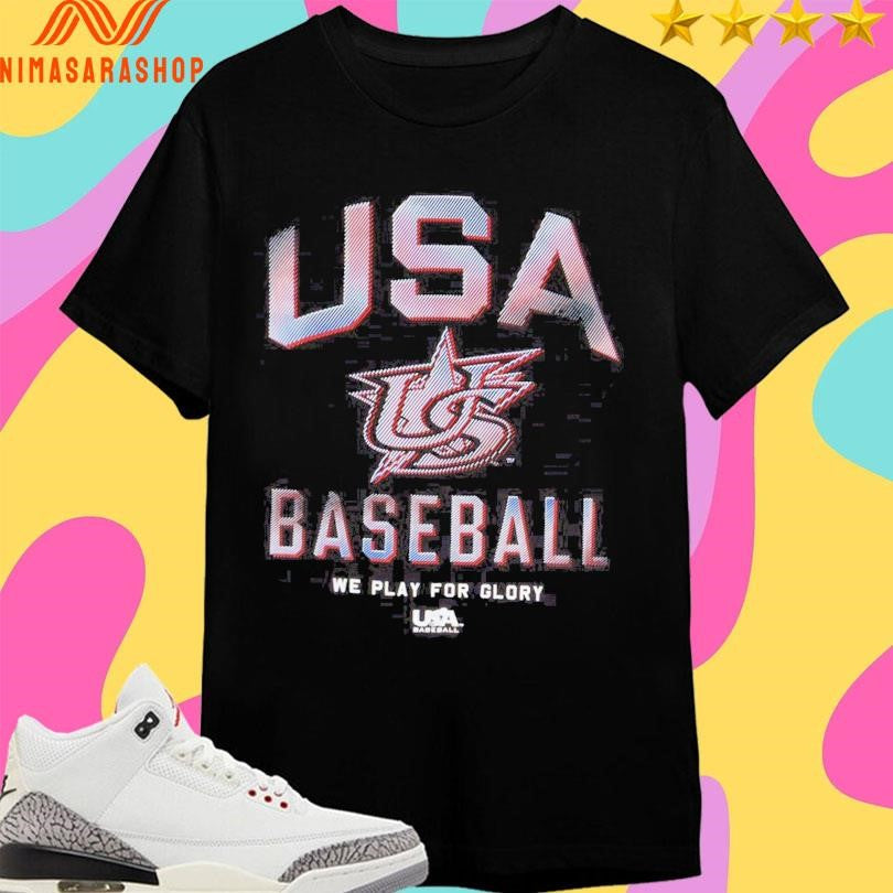 USA Baseball We Play For Glory Baseballism X - Adult & Kids T-Shirts, Sweatshirts & Hoodies apparel design preview 1