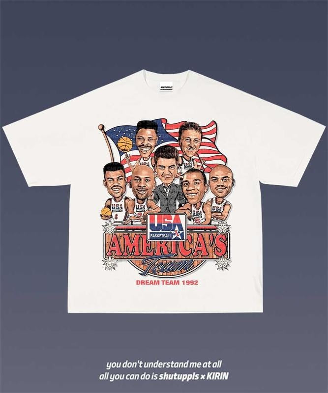 USA DREAM TEAM 1992 1.9 VINTAGE SPORT FAN - Adult & Kids T-Shirts, Sweatshirts & Hoodies apparel design preview 1