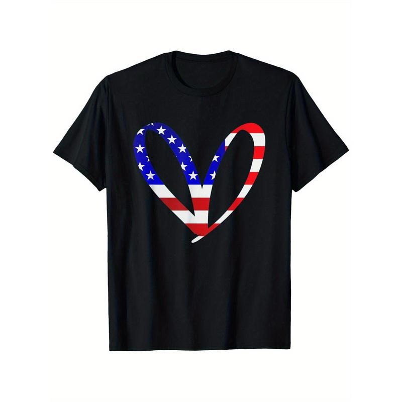 USA Flag American Patriotic Heart Armed Forces - Adult & Kids T-Shirts, Sweatshirts & Hoodies apparel design preview 1