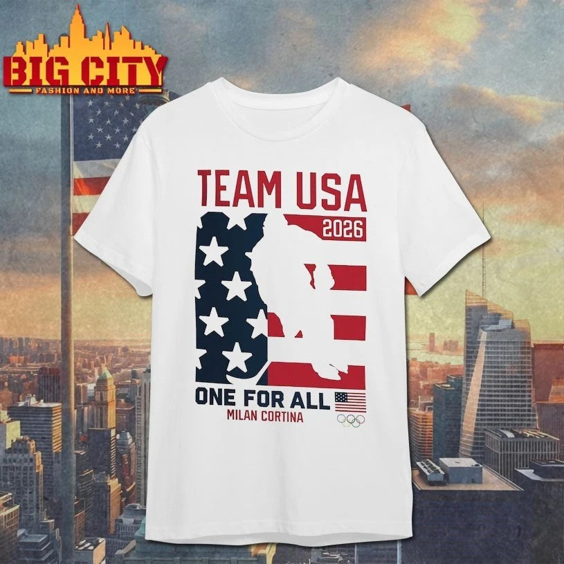 USA Hockey Team 2026 One for all milan cortina - Adult & Kids T-Shirts, Sweatshirts & Hoodies apparel design preview 1
