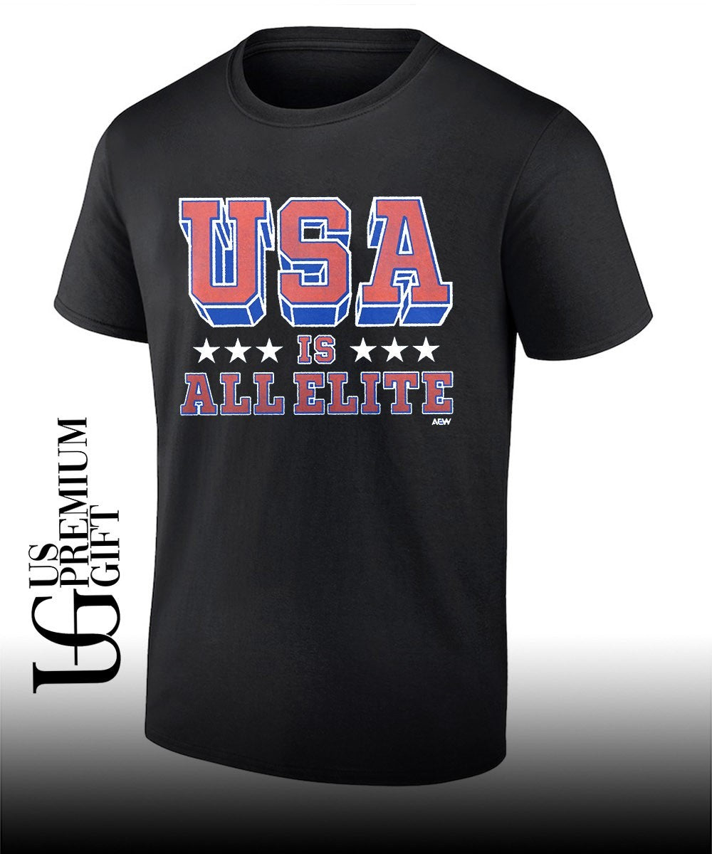 USA Is All Elite Wrestling Fourth of July - Adult & Kids T-Shirts, Sweatshirts & Hoodies apparel design preview 1