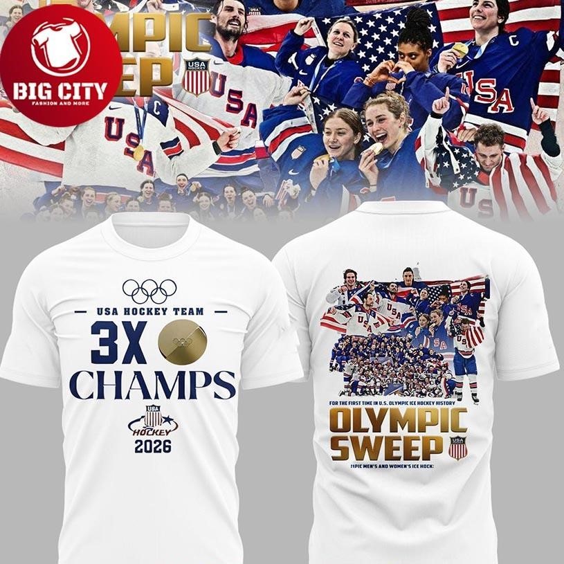 USA Olympic Team 2026 Sweep Gold Medals Squad Two - Adult & Kids T-Shirts, Sweatshirts & Hoodies apparel design preview 1