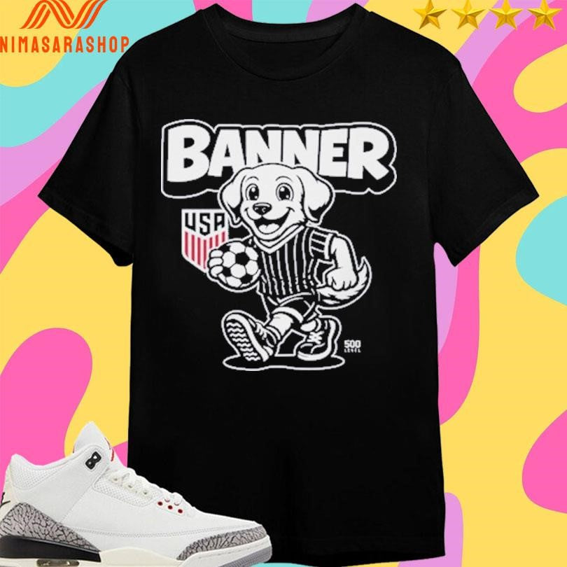 USA Soccer Mascot Banner - Adult & Kids T-Shirts, Sweatshirts & Hoodies apparel design preview 1