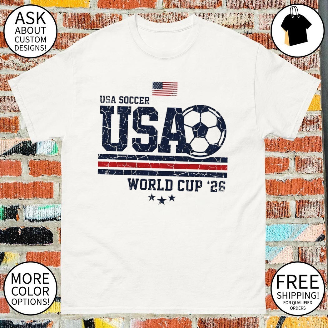 USA Soccer United States World Cup 2026 American flag - Adult & Kids T-Shirts, Sweatshirts & Hoodies apparel design preview 1
