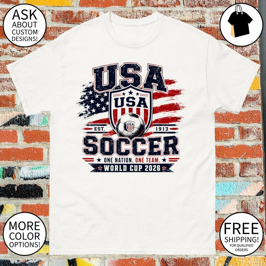 USA Soccer World Cup 2026 One Nation Team Football - Adult & Kids T-Shirts, Sweatshirts & Hoodies apparel design preview 1
