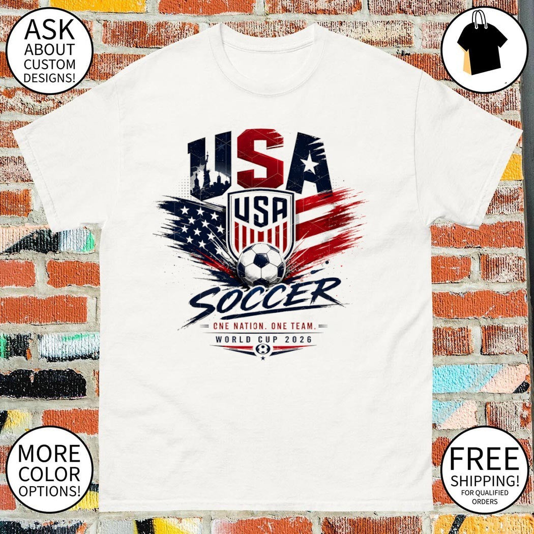 USA Soccer World Cup 2026 One Nation Team - Adult & Kids T-Shirts, Sweatshirts & Hoodies apparel design preview 1