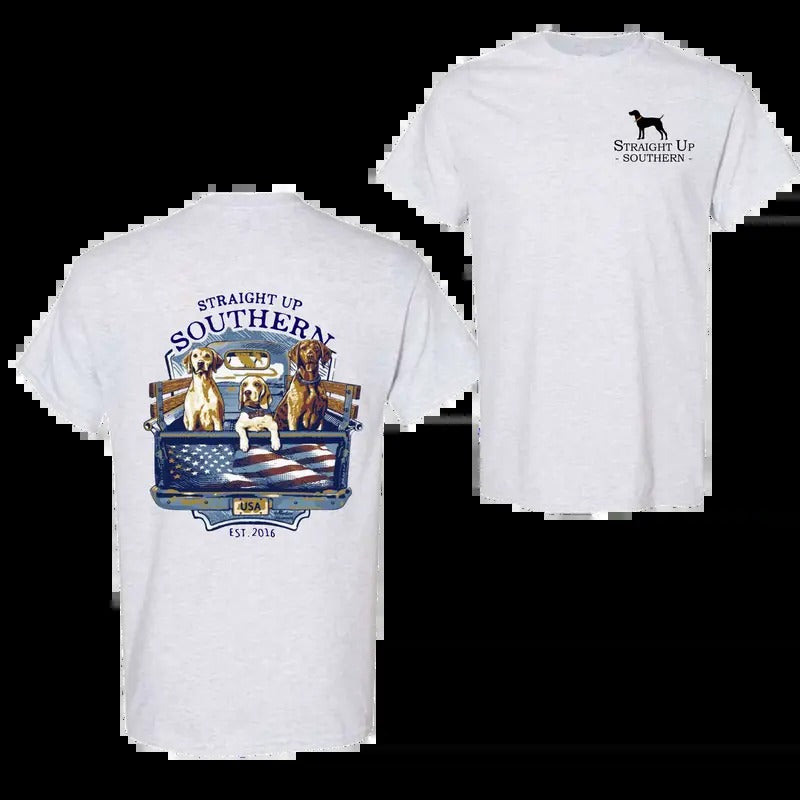 USA Truck Dogs Summer Outfits Regular Fit Short - Adult & Kids T-Shirts, Sweatshirts & Hoodies apparel design preview 1
