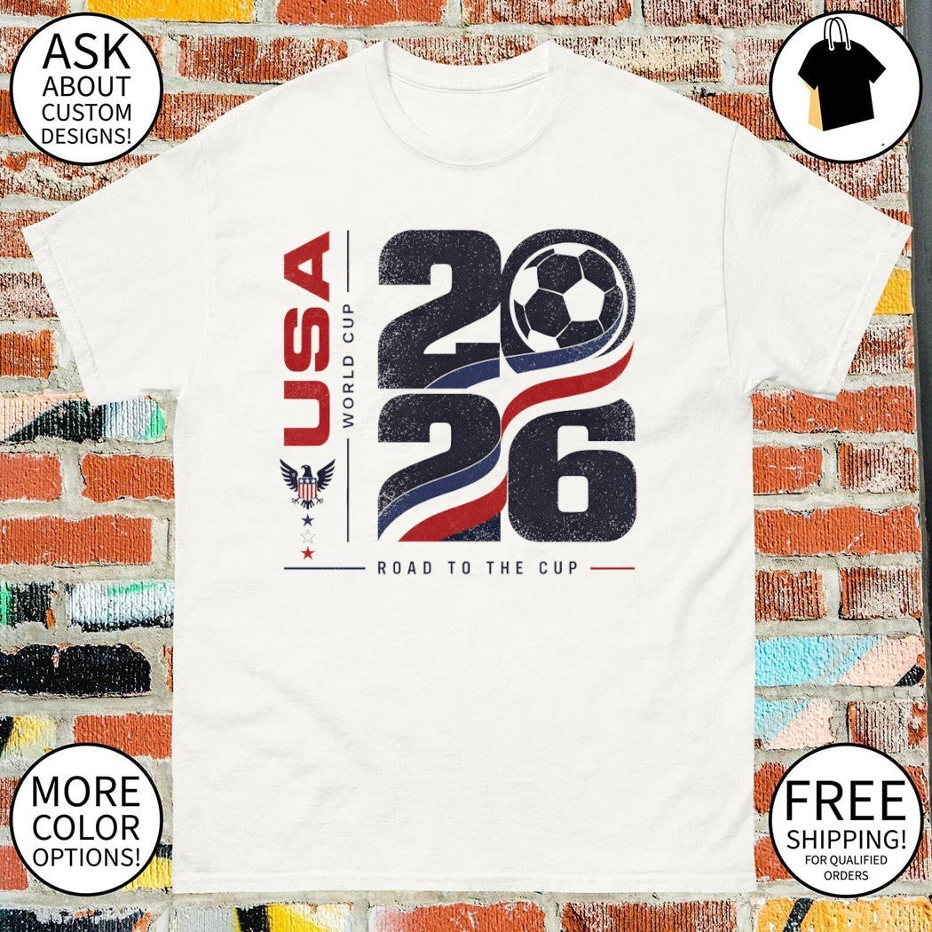 USA World Cup 2026 Road to the Soccer Patriotic Eagle - Adult & Kids T-Shirts, Sweatshirts & Hoodies apparel design preview 1