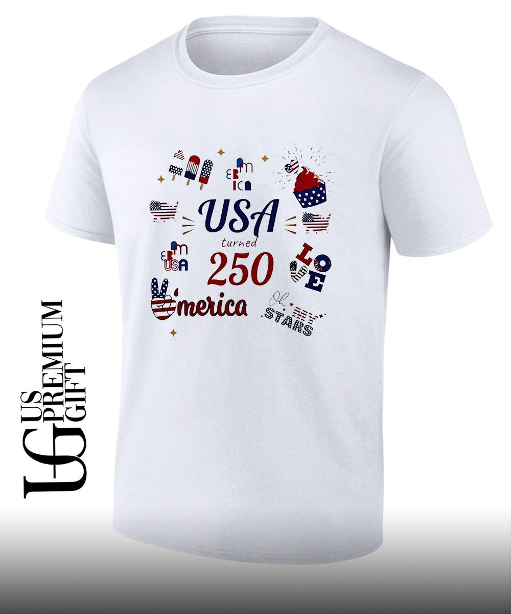 USA turned 250 merica Bed Wine Blue Love Oh my Stars - Adult & Kids T-Shirts, Sweatshirts & Hoodies apparel design preview 1