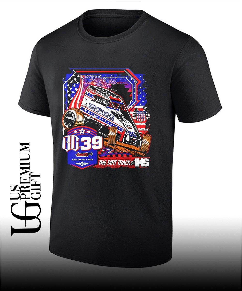 USAC BC39 Midget Racing The Dirt Track at IMS June 30 - Adult & Kids T-Shirts, Sweatshirts & Hoodies apparel design preview 1