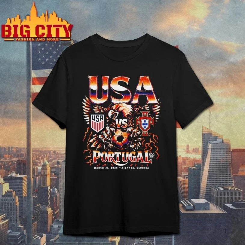 USMNT Vs. Portugal 2026 Match Up - Adult & Kids T-Shirts, Sweatshirts & Hoodies apparel design preview 1