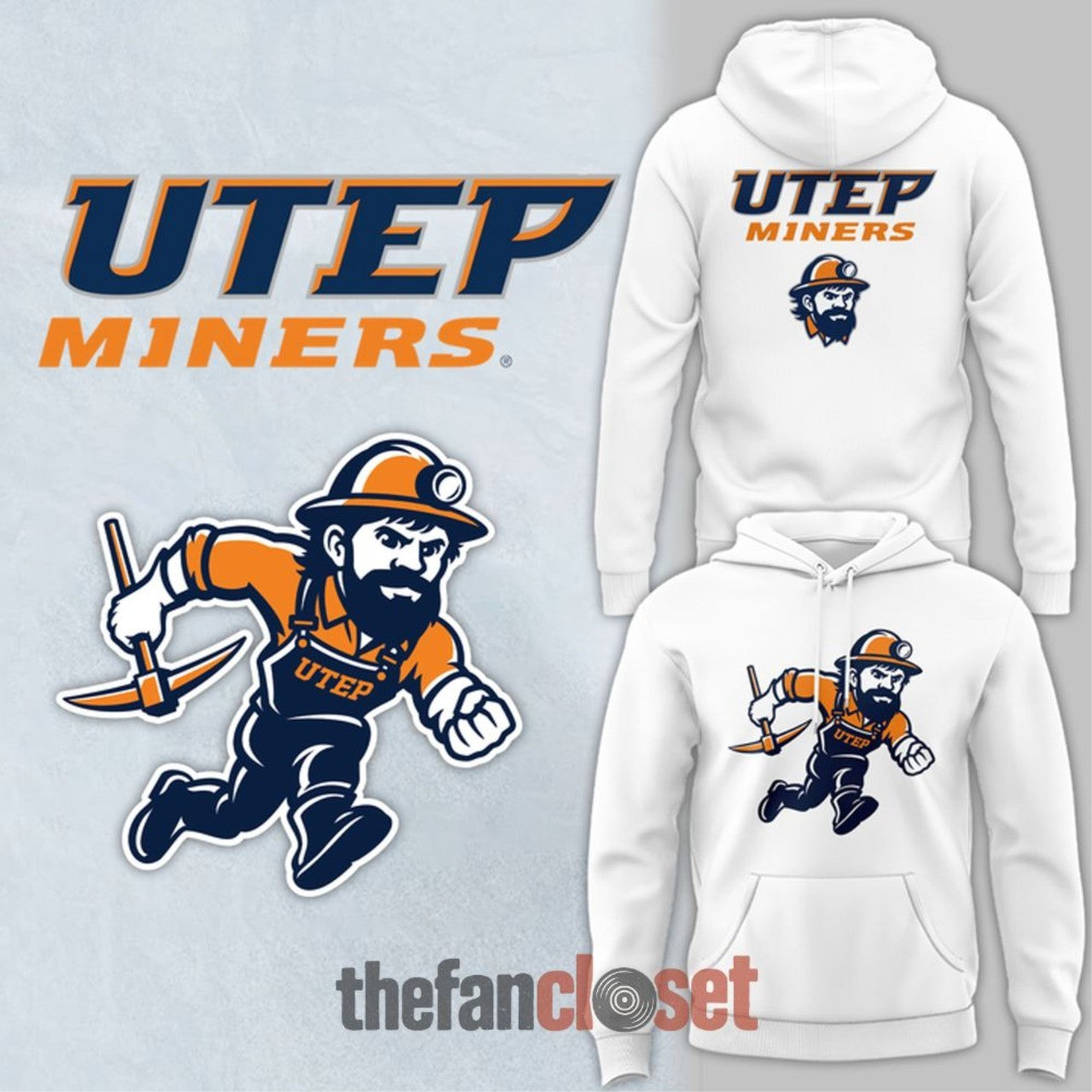 UTEP Miners New Pete 2026 - Adult & Kids T-Shirts, Sweatshirts & Hoodies apparel design preview 1
