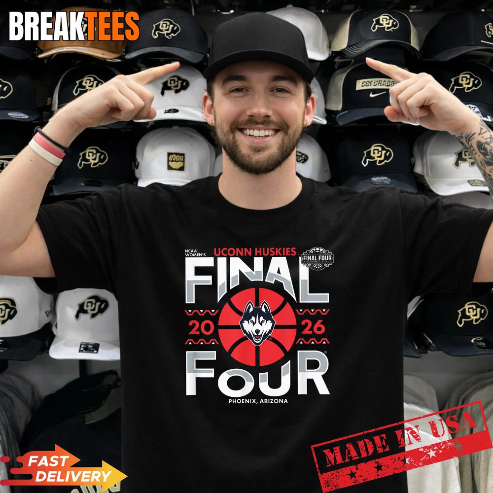 Uconn Huskies Final Four 2026 Women's Basketball - Adult & Kids T-Shirts, Sweatshirts & Hoodies apparel design preview 1