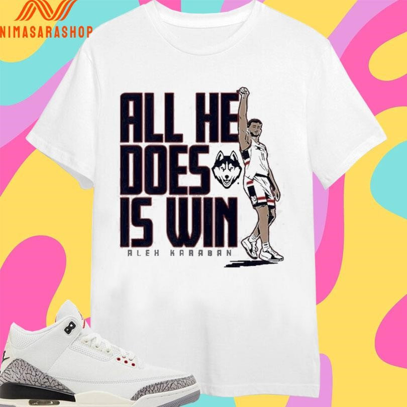 Uconn Huskies Men’s Basketball Alex Karaban All - Adult & Kids T-Shirts, Sweatshirts & Hoodies apparel design preview 1