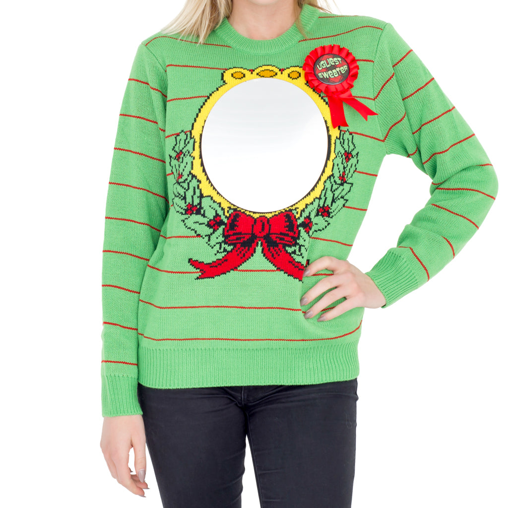 Women's Ugliest Award Humorous (with Mirror) Ugly Christmas Sweater - Holiday Gift product image 3