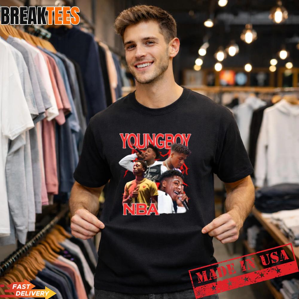 Exclusive NBA YoungBoy Vintage Photo Collage 90s - Adult & Kids T-Shirts, Sweatshirts & Hoodies apparel design preview 1