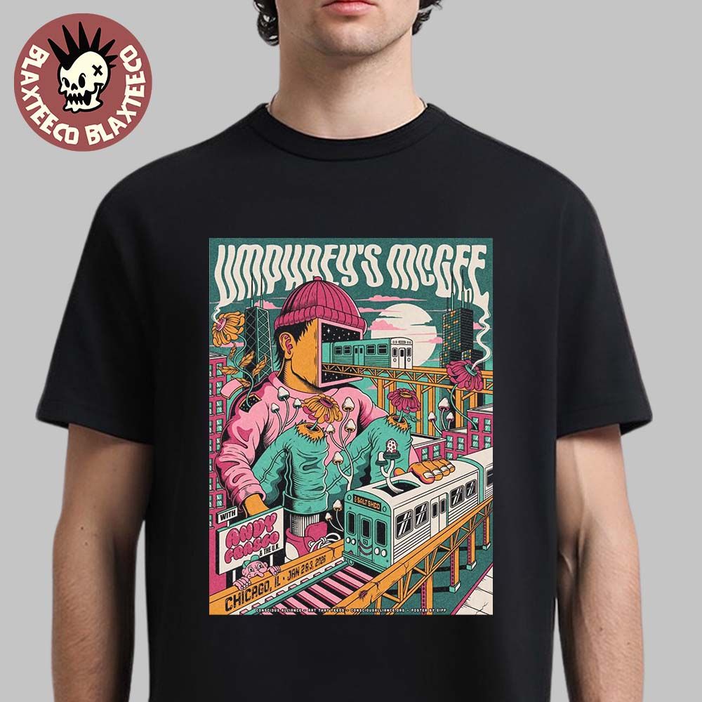 Umphrey's McGee Chicago Illinois 2026 Event Poster At - Adult & Kids T-Shirts, Sweatshirts & Hoodies apparel design preview 1