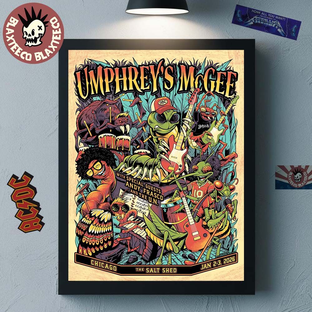 Umphrey's McGee Chicago Illinois 2026 Venue Poster At - Adult & Kids T-Shirts, Sweatshirts & Hoodies apparel design preview 1