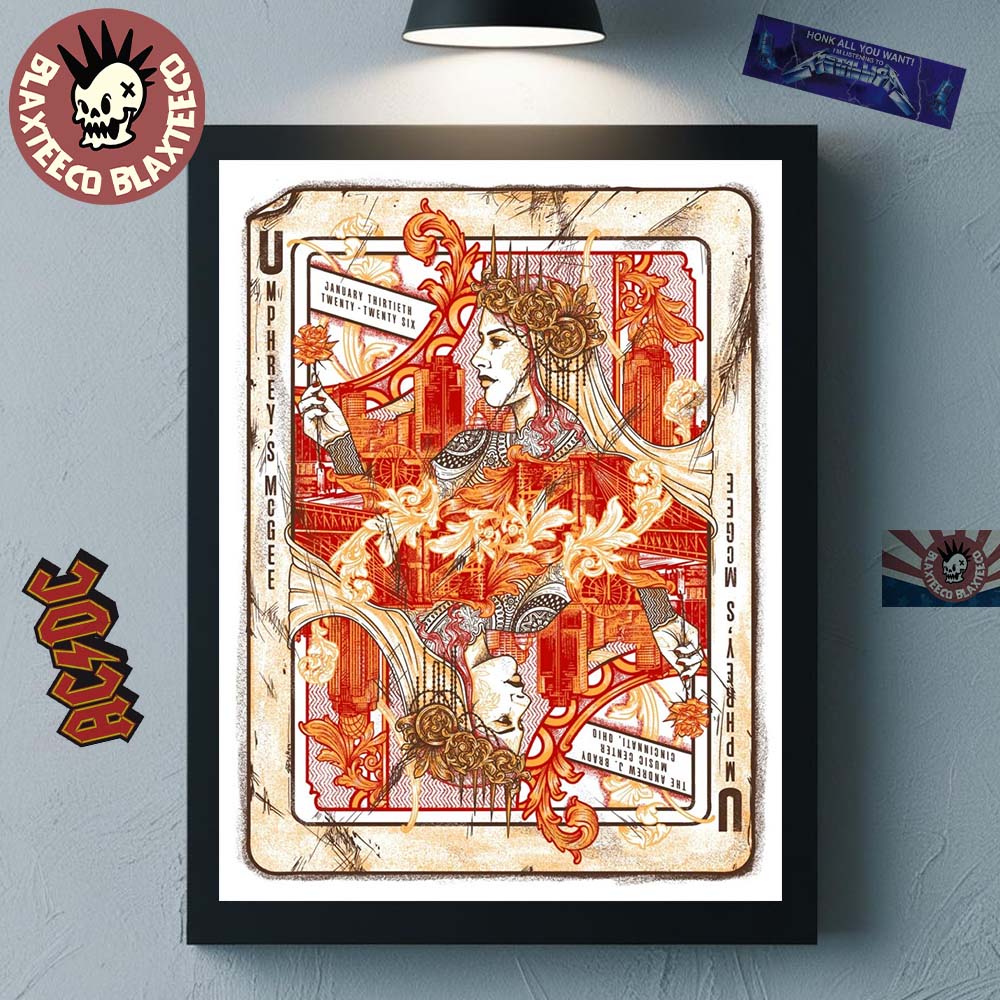 Umphrey's McGee Cincinnati Ohio 2026 Event Poster At - Adult & Kids T-Shirts, Sweatshirts & Hoodies apparel design preview 1