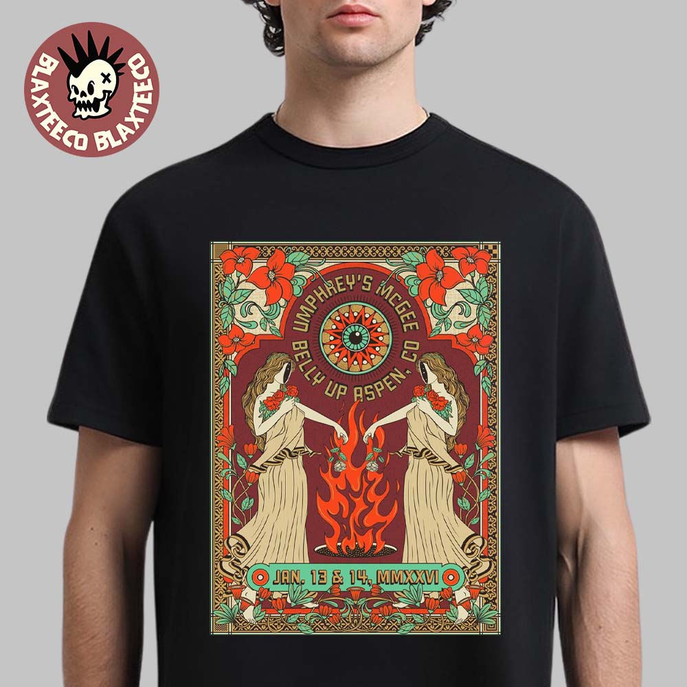 Umphrey's McGee Gig Poster For Shows At Belly Up - Adult & Kids T-Shirts, Sweatshirts & Hoodies apparel design preview 1