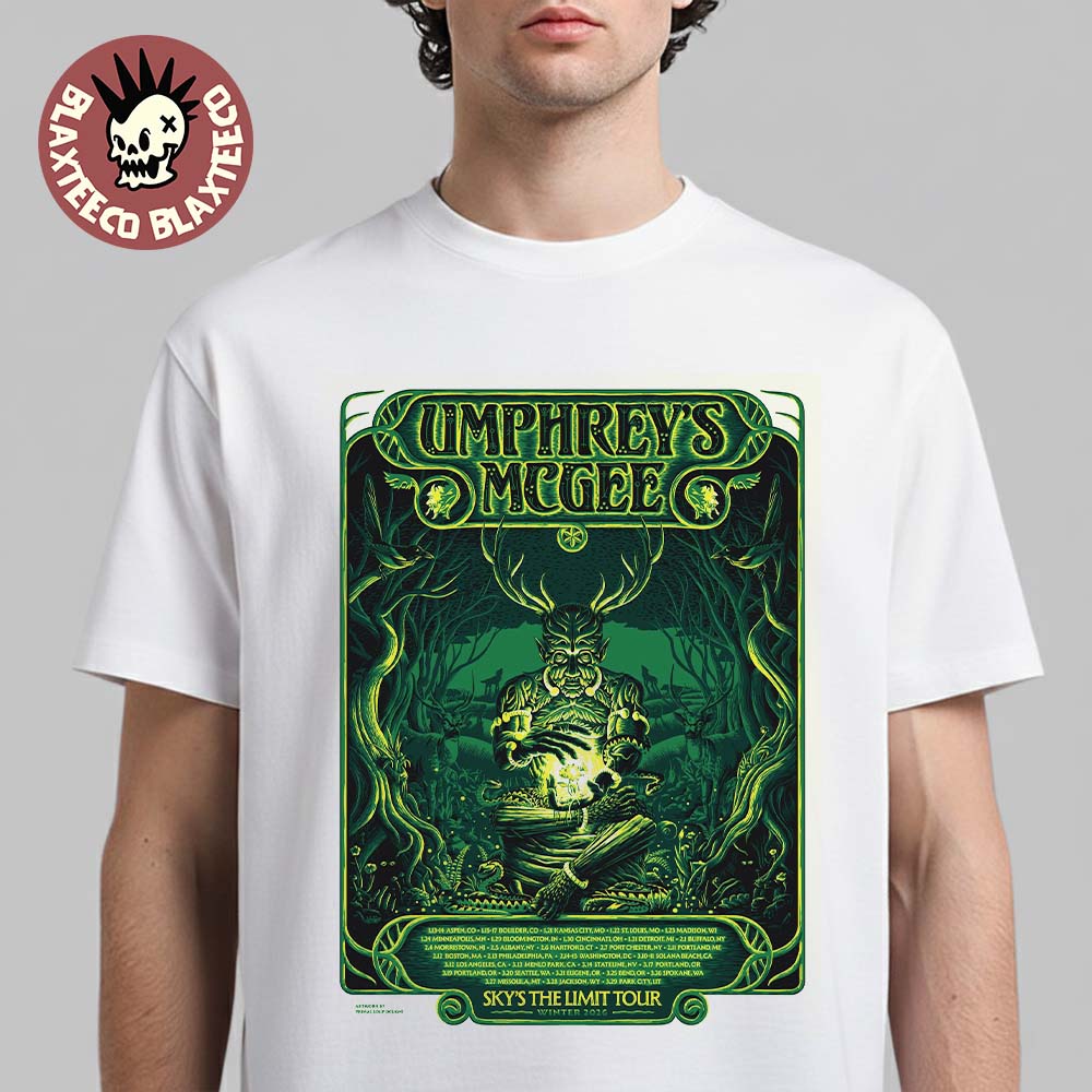 Umphrey's McGee Sky's The Limit Tour Winter 2026 - Adult & Kids T-Shirts, Sweatshirts & Hoodies apparel design preview 1