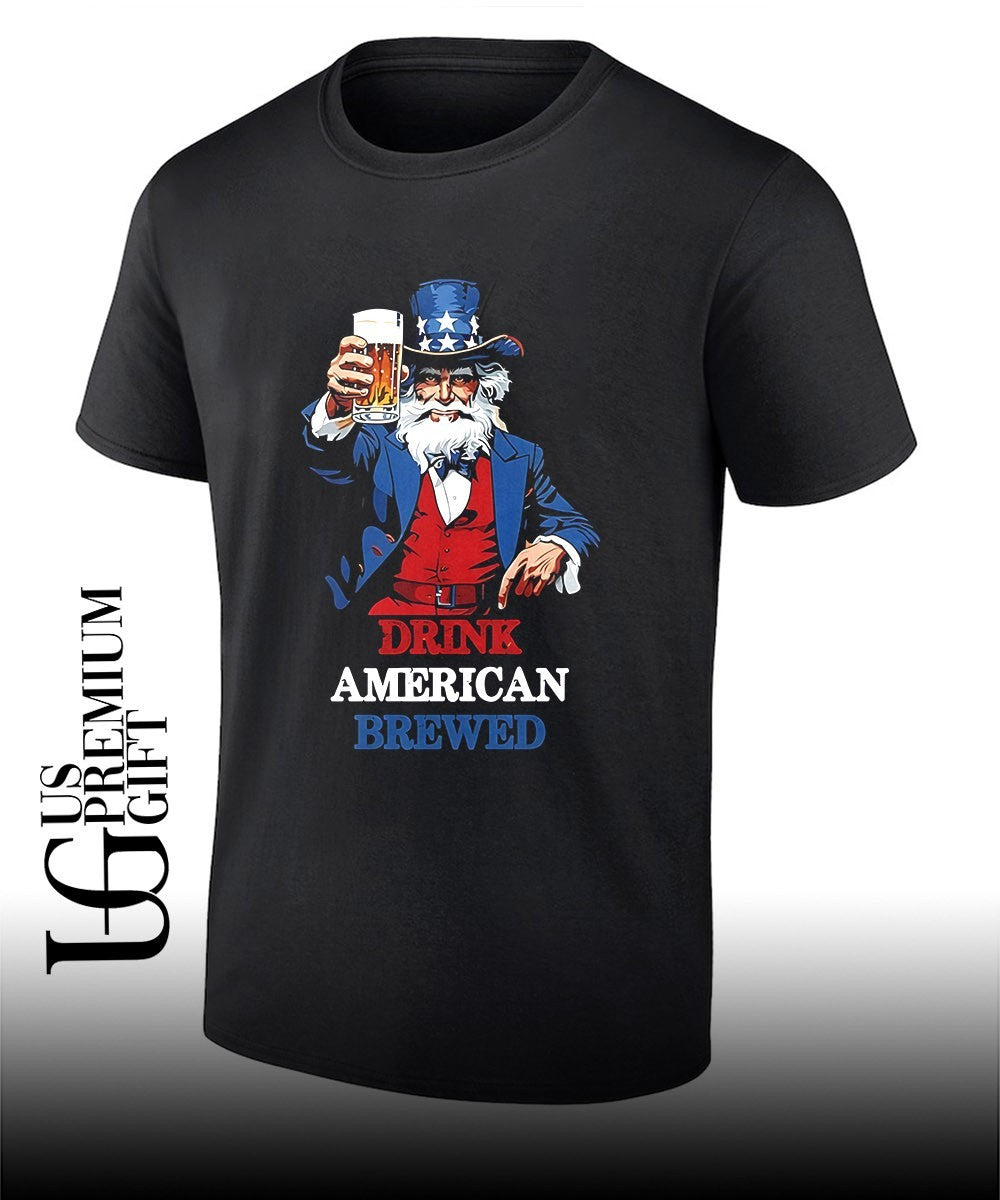 Uncle Sam Beer Drink American Brewed - Adult & Kids T-Shirts, Sweatshirts & Hoodies apparel design preview 1