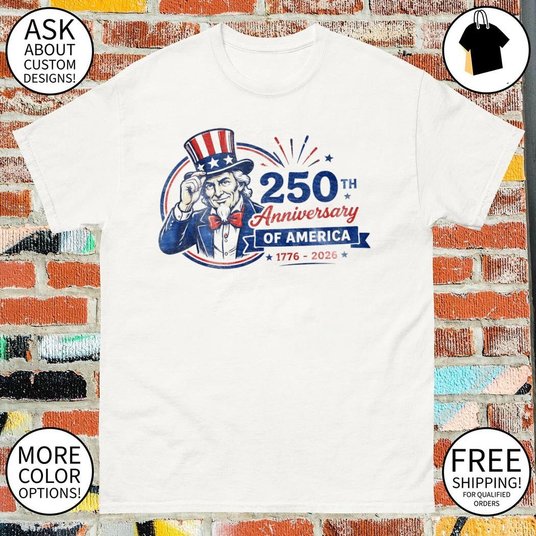 Uncle Sam Patriotic America 250th Anniversary Freedom - Adult & Kids T-Shirts, Sweatshirts & Hoodies apparel design preview 1