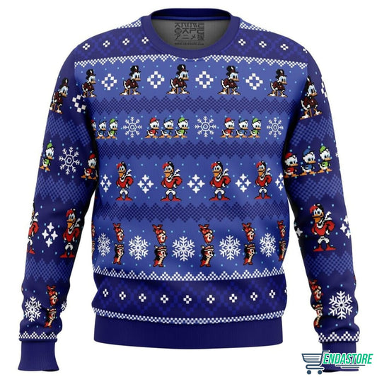 Uncle Scrooge DuckTales 3D Ugly Christmas Sweater - Holiday Gift product image