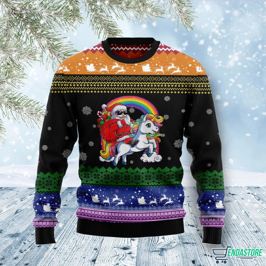 Unicorn LGBT 3D Ugly Christmas Sweater - Holiday Gift product image