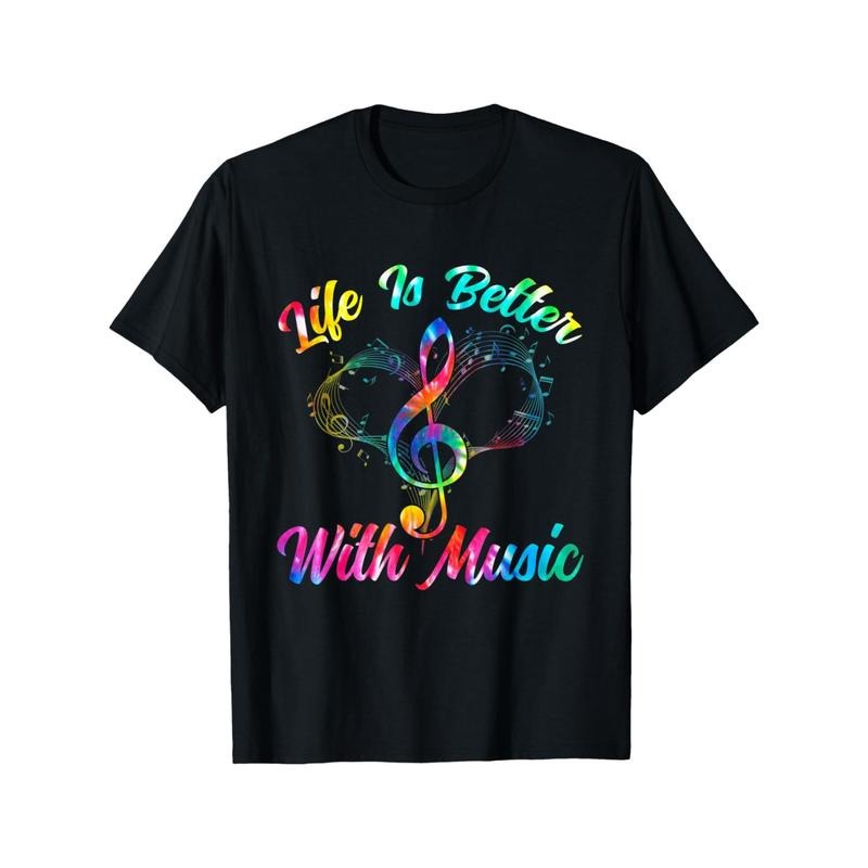 Unique Music Lover'S Life Is Better Notes Symbol Tie - Adult & Kids T-Shirts, Sweatshirts & Hoodies apparel design preview 1