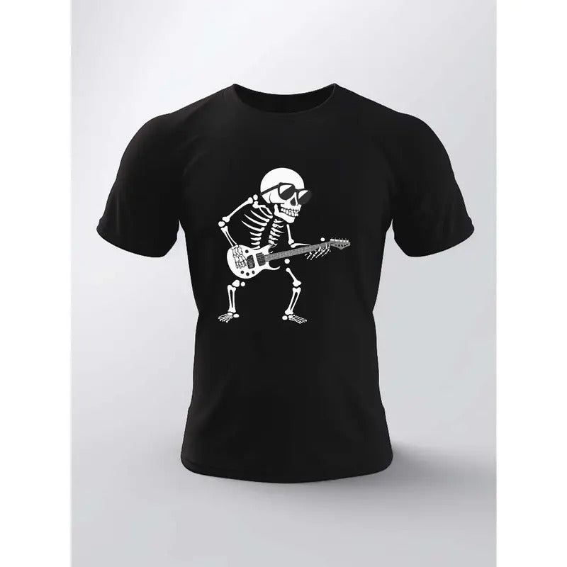 Unique Skeleton Playing Guitar Short Sleeve Casual - Adult & Kids T-Shirts, Sweatshirts & Hoodies apparel design preview 1