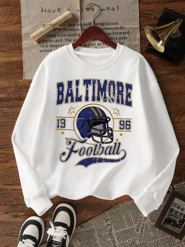 American Football Print Vintage Helmet Loose Fit - Adult & Kids T-Shirts, Sweatshirts & Hoodies apparel design preview 1