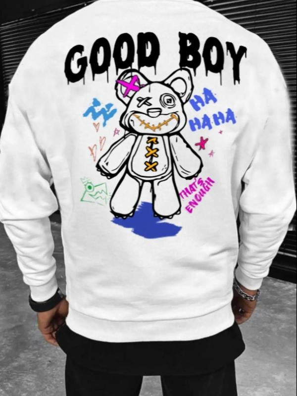 Cartoon Bear Print Regular Fit Casual Essentials Top - Adult & Kids T-Shirts, Sweatshirts & Hoodies apparel design preview 1