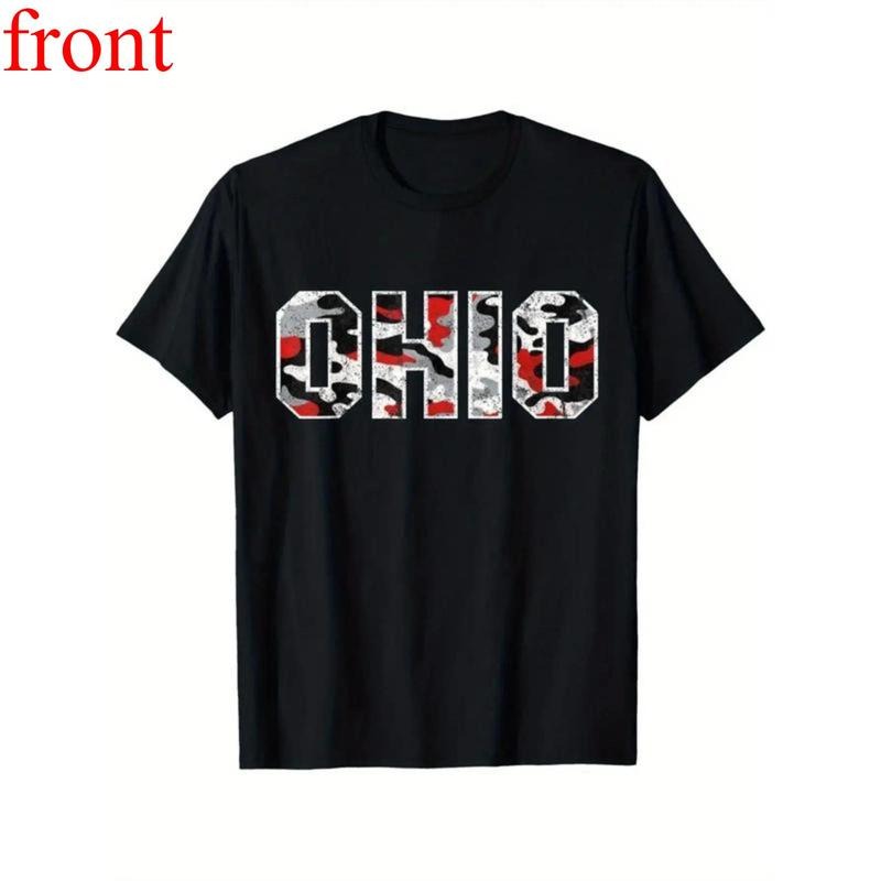 Ohio State 100% Cotton Casual Round Neck Distressed - Adult & Kids T-Shirts, Sweatshirts & Hoodies apparel design preview 1