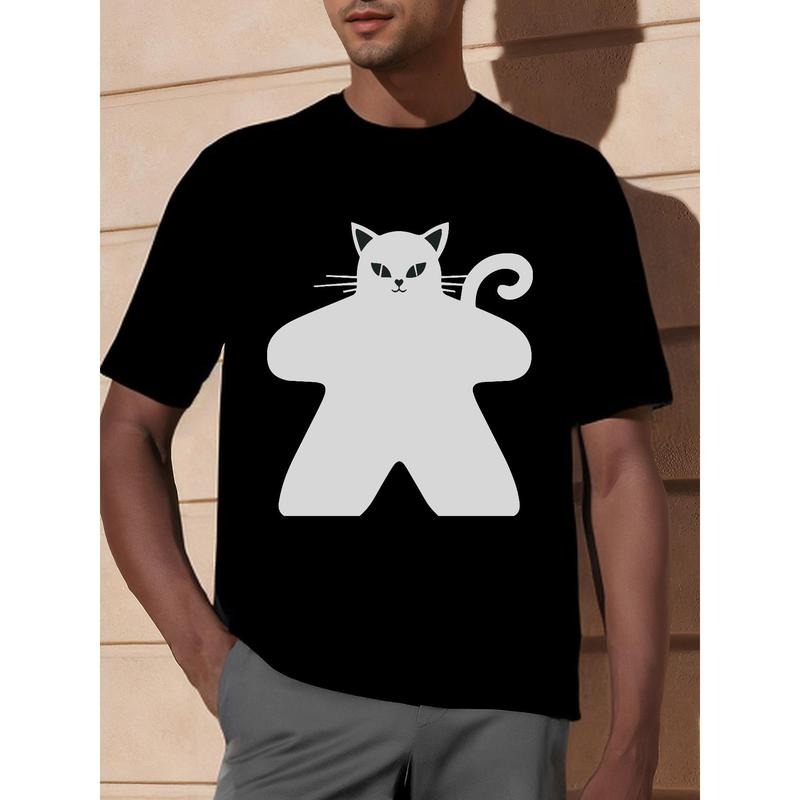 Cat Meeple 100% Organic Cotton Made USA - Adult & Kids T-Shirts, Sweatshirts & Hoodies apparel design preview 1
