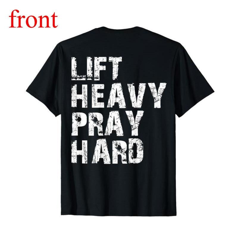 Lift Heavy Pray Hard Gym Christian - Adult & Kids T-Shirts, Sweatshirts & Hoodies apparel design preview 1