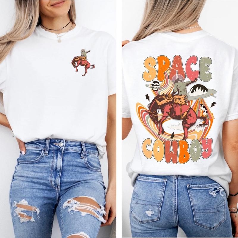 Comfort Colors Space Cowboy Short Sleeve Cotton - Adult & Kids T-Shirts, Sweatshirts & Hoodies apparel design preview 1