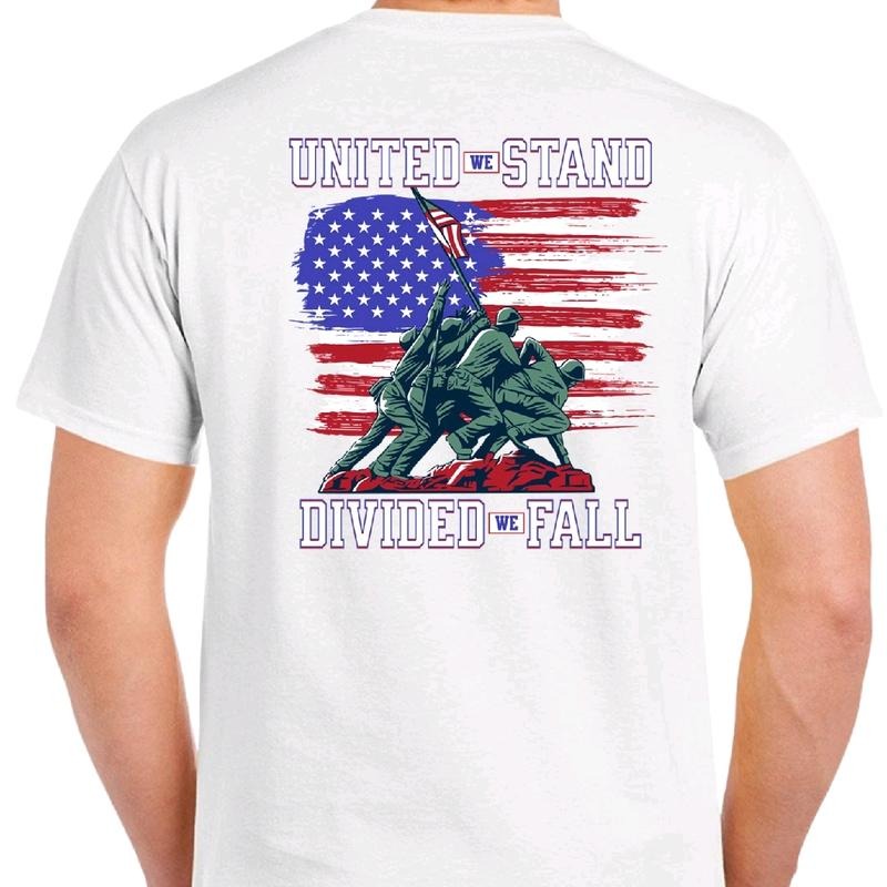 United We Stand. Divided Fall Cotton Menswear Man Top - Adult & Kids T-Shirts, Sweatshirts & Hoodies apparel design preview 1