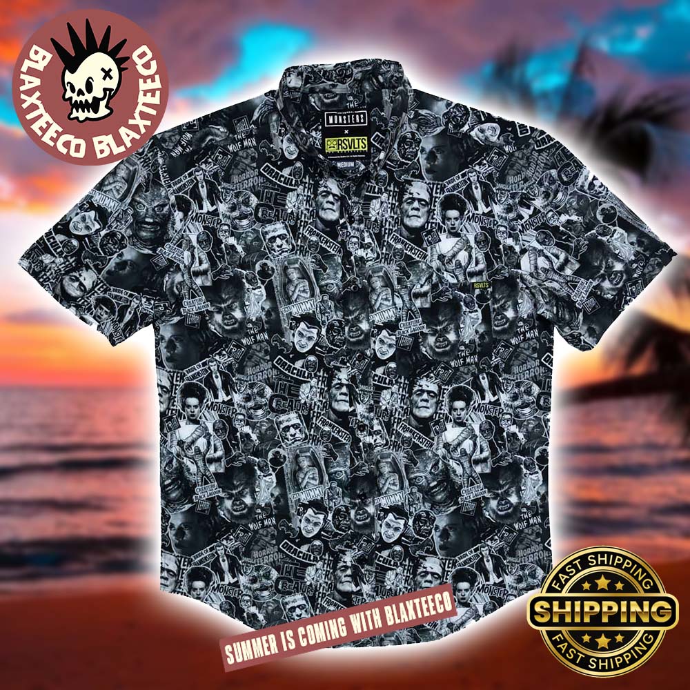 Universal Monsters RSVLTS Monster Mashup Summer - Adult & Kids T-Shirts, Sweatshirts & Hoodies apparel design preview 1