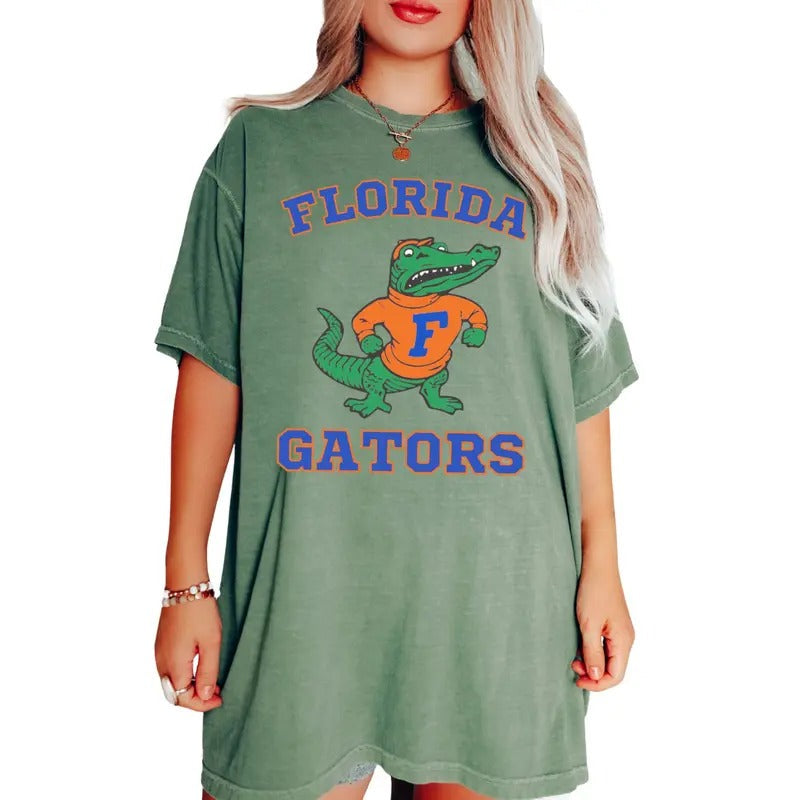 University Florida UF Gator Her Vintage Football - Adult & Kids T-Shirts, Sweatshirts & Hoodies apparel design preview 1