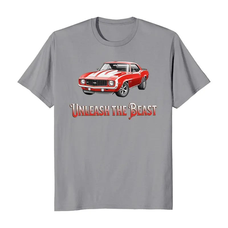 Unleash Beast 1969 Classic Muscle Car - Adult & Kids T-Shirts, Sweatshirts & Hoodies apparel design preview 1