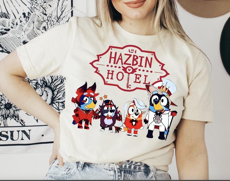 [Up 5XL] Blue Hazbin Hotel Halloween Party Cute - Adult & Kids T-Shirts, Sweatshirts & Hoodies apparel design preview 1