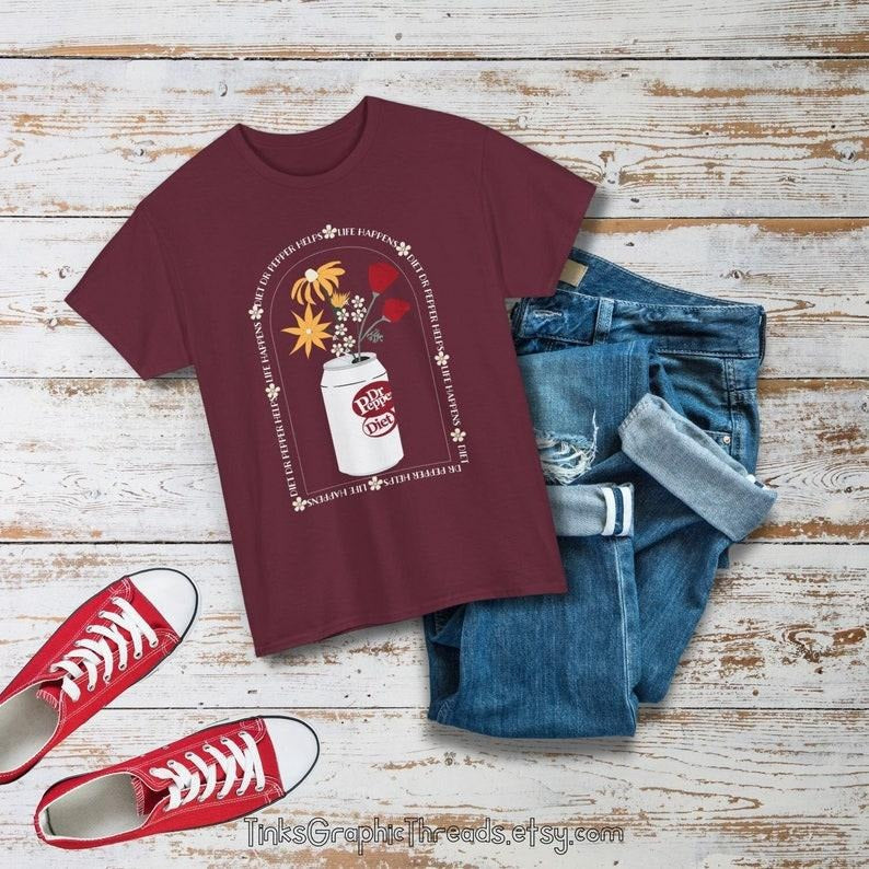 [Up 5XL] Caffeine Lover Cotton Diet Dr Pepper Soda - Adult & Kids T-Shirts, Sweatshirts & Hoodies apparel design preview 1