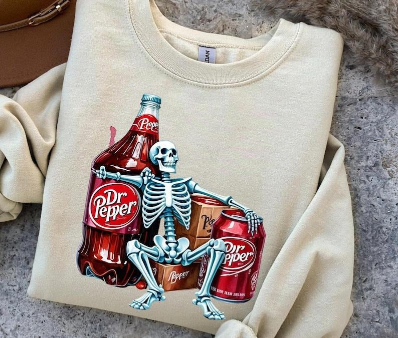 [Up 5XL] DR. Pepper Skeleton Soda Her Him - Adult & Kids T-Shirts, Sweatshirts & Hoodies apparel design preview 1