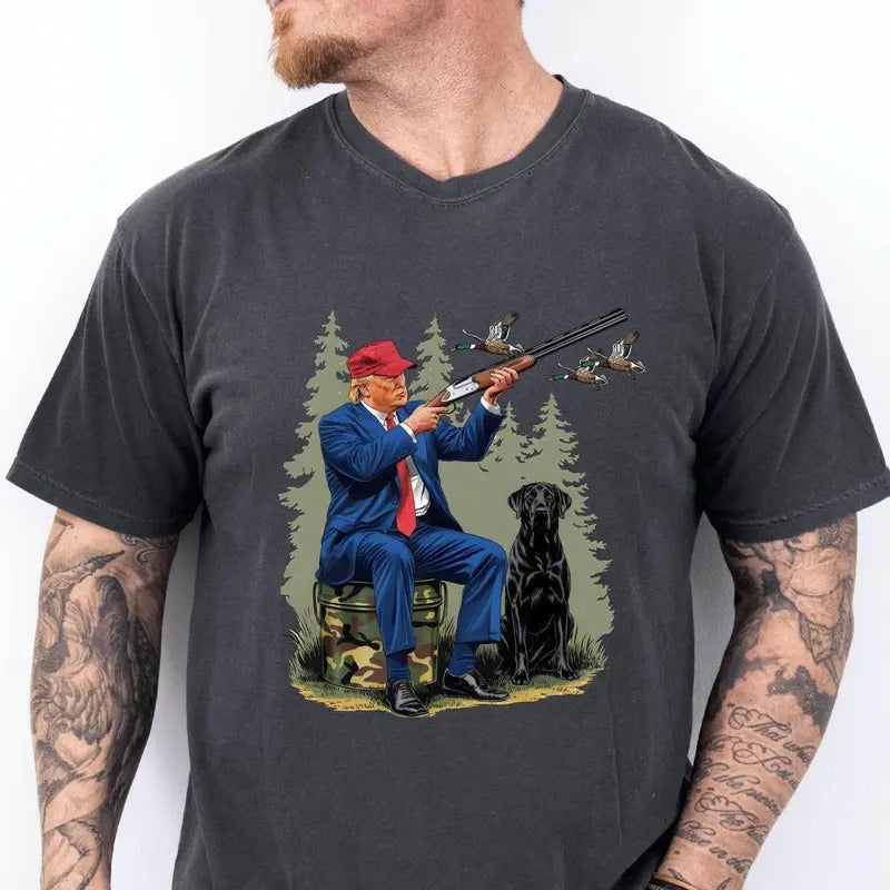 [Up 5XL] Hunting Trump 2024 Funny Fishing Lover - Adult & Kids T-Shirts, Sweatshirts & Hoodies apparel design preview 1