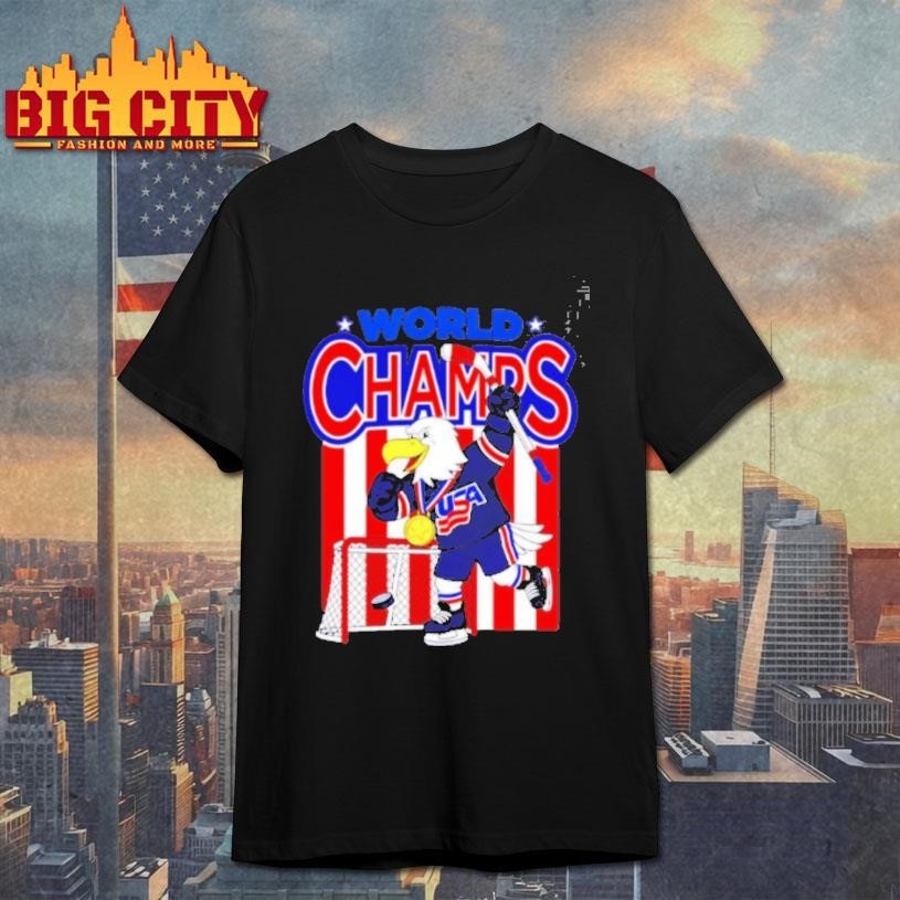 Usa Hockey World Champs 2026 Mascot - Adult & Kids T-Shirts, Sweatshirts & Hoodies apparel design preview 1