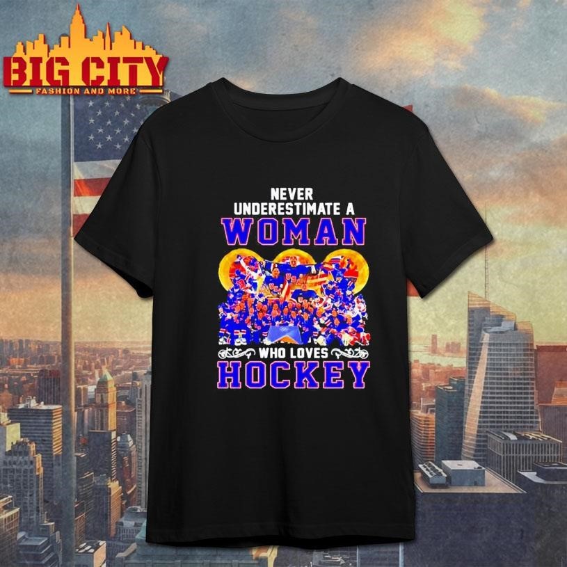 Usa women hockey never underestimate a woman who - Adult & Kids T-Shirts, Sweatshirts & Hoodies apparel design preview 1