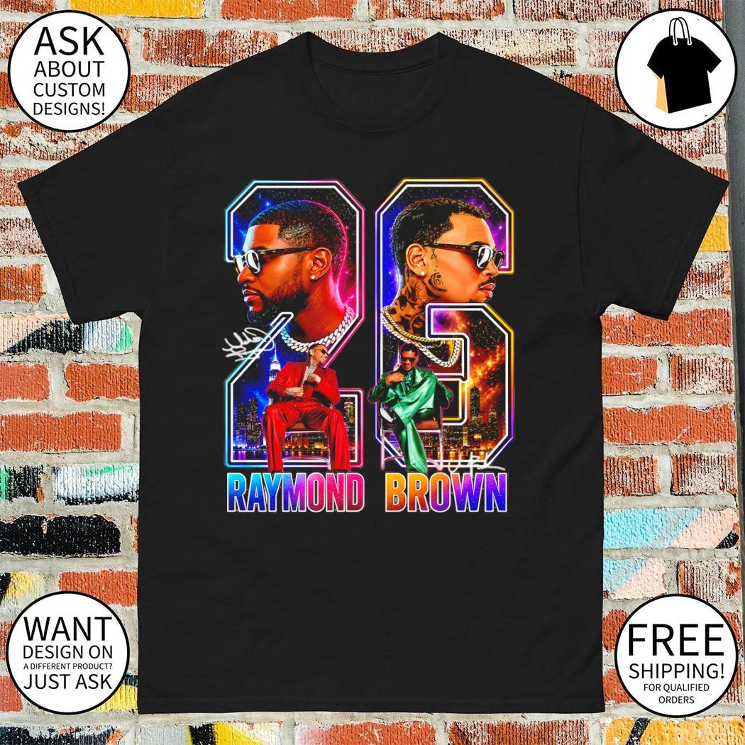 Usher Chris Brown Raymond and R&B Tour 2026 signature - Adult & Kids T-Shirts, Sweatshirts & Hoodies apparel design preview 1