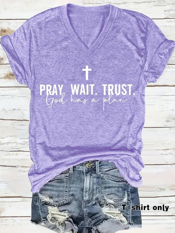 V Neck Christian Faith Summer Casual Loose Fit Print - Adult & Kids T-Shirts, Sweatshirts & Hoodies apparel design preview 1