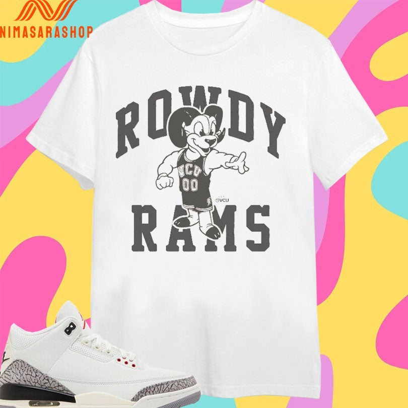 VCU Rams Rowdy Mascot Basketball - Adult & Kids T-Shirts, Sweatshirts & Hoodies apparel design preview 1